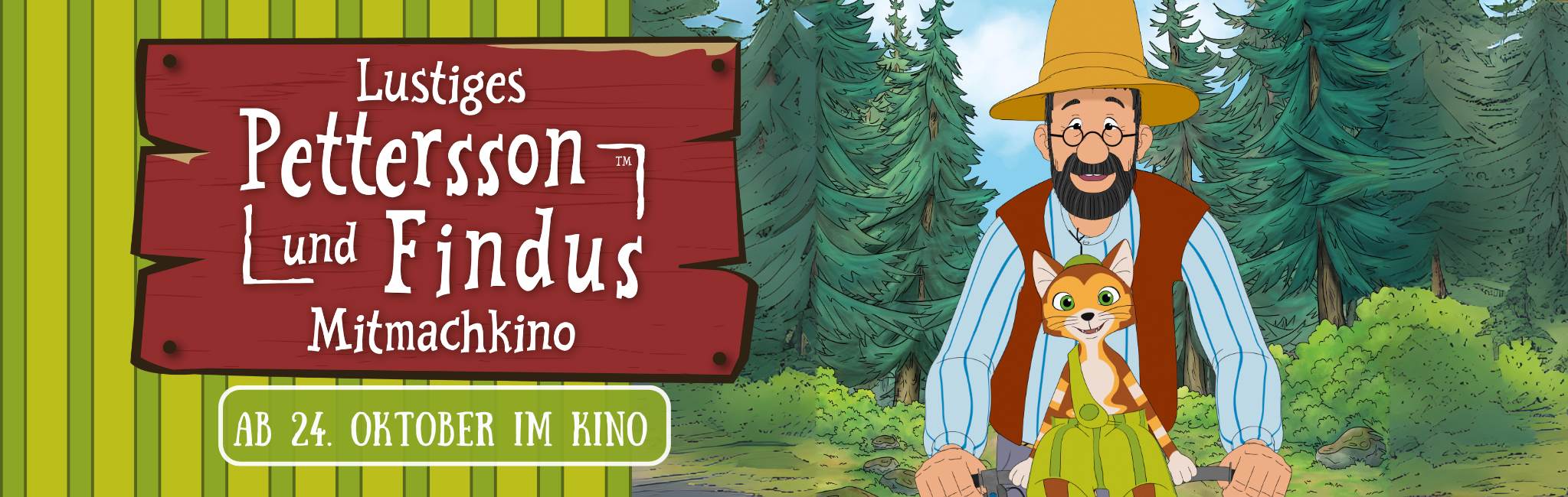 Banner Pettersson und Findus Mitmachkino Banner Pettersson und Findus Mitmachkino