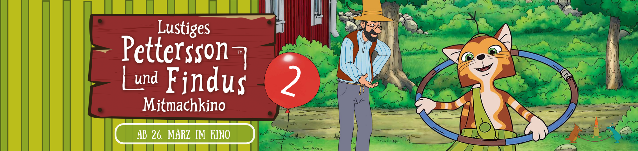 Aktionsbanner zum Pettersson und Findus_Das lustige Mitmachkino 2