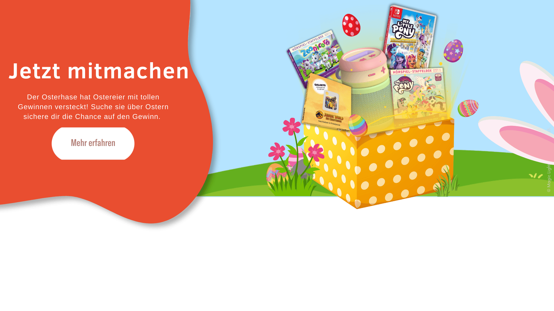 Website Banner zum Ostergewinnspiel 2025