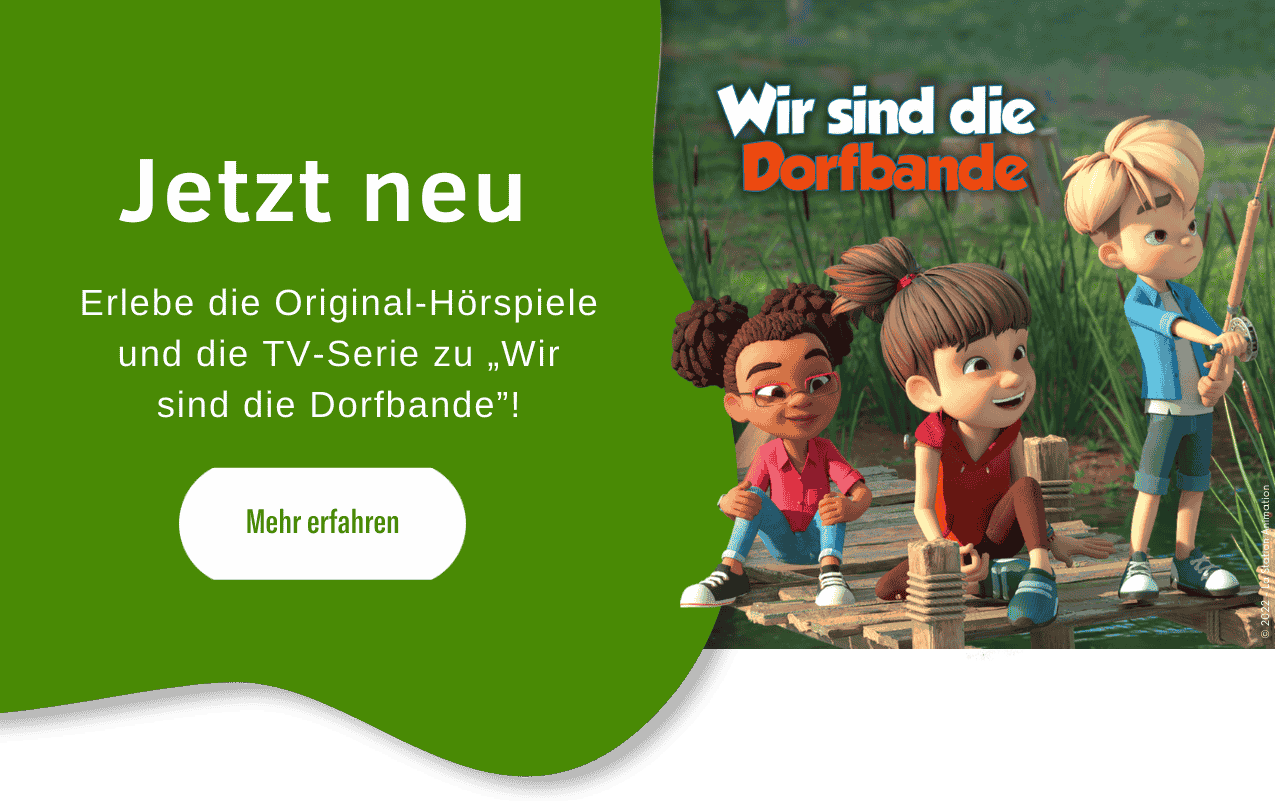 Website Banner für die Startseite zur Kreativwelt von Wir sind die Dorfbande