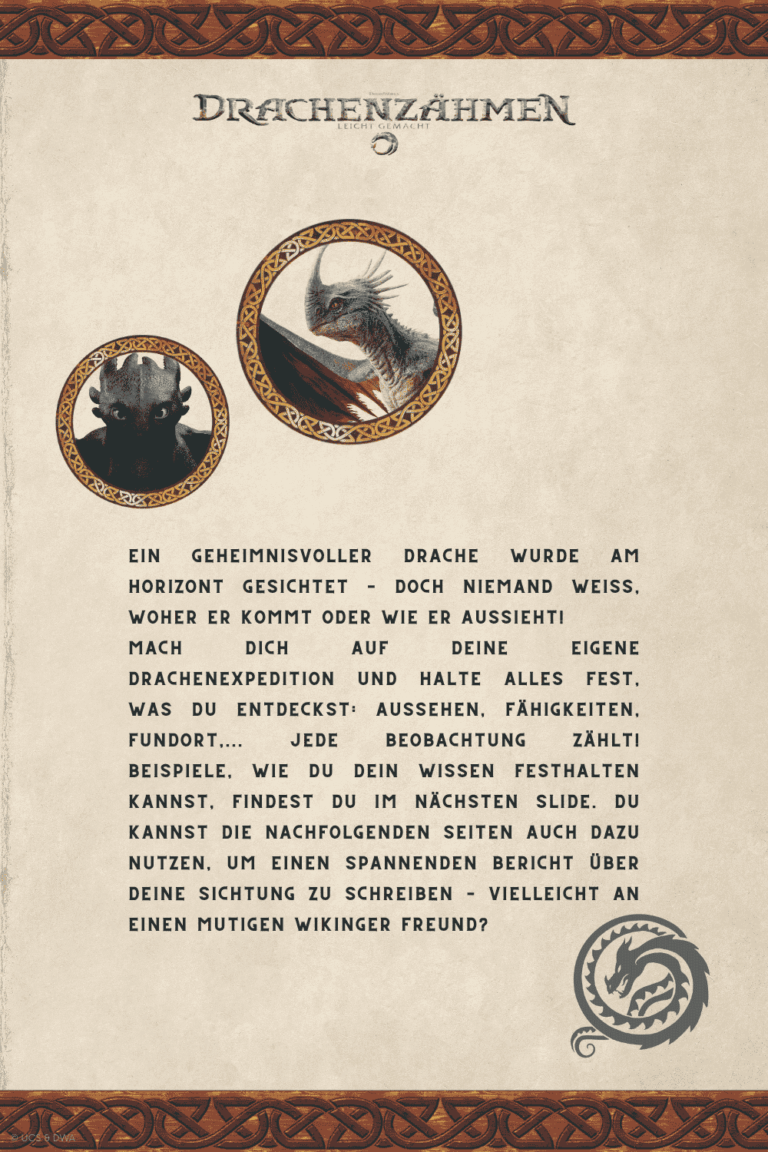 Bastelidee zum Ausdrucken und Beschriften, Briefpapier, Drachenbuch, Einleitung