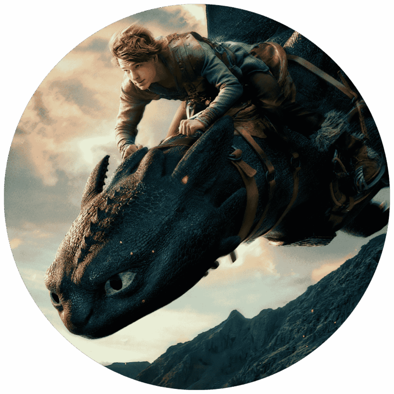 Bild von Wikinger Hicks der Hüne und Nachtschatten Ohnezahn