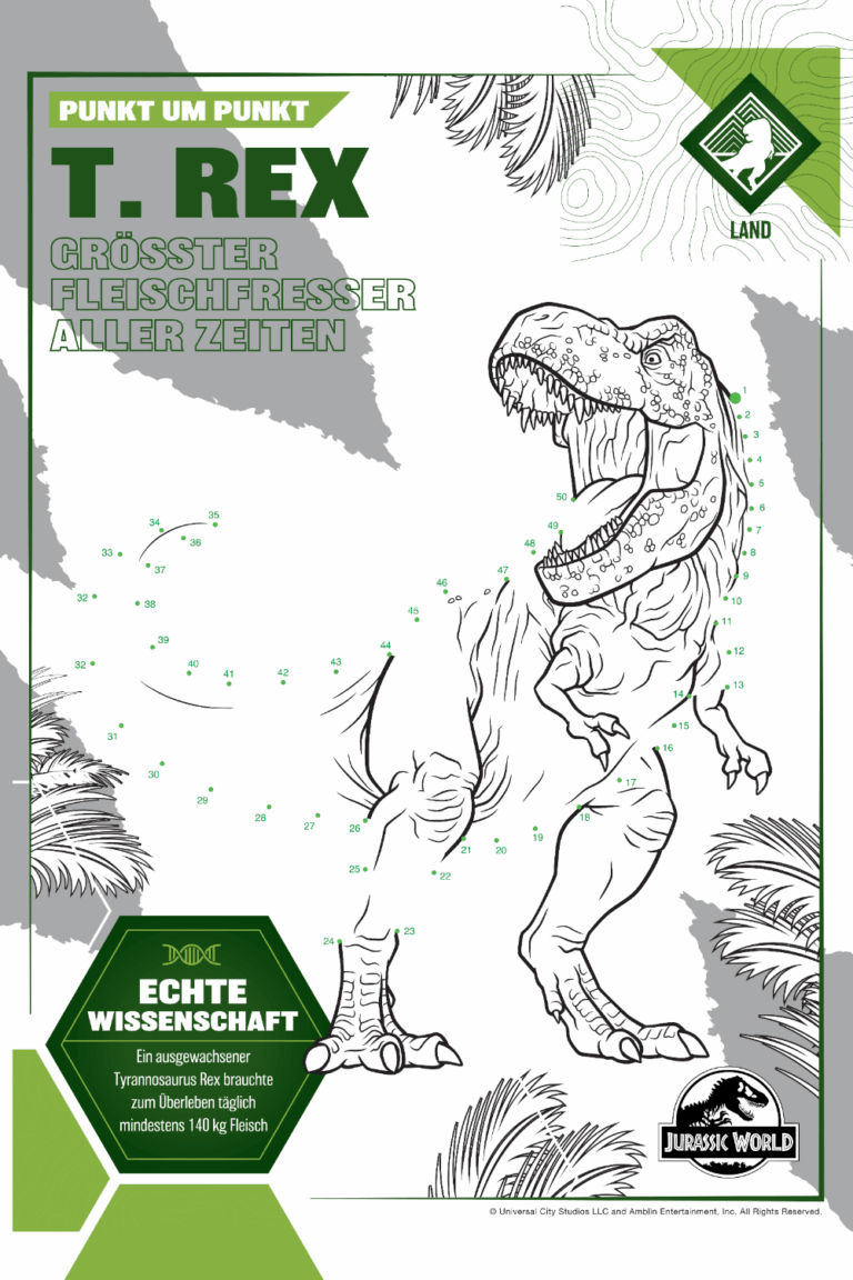 Malen nach Zahlen von Jurassic World: Die Wiedergeburt