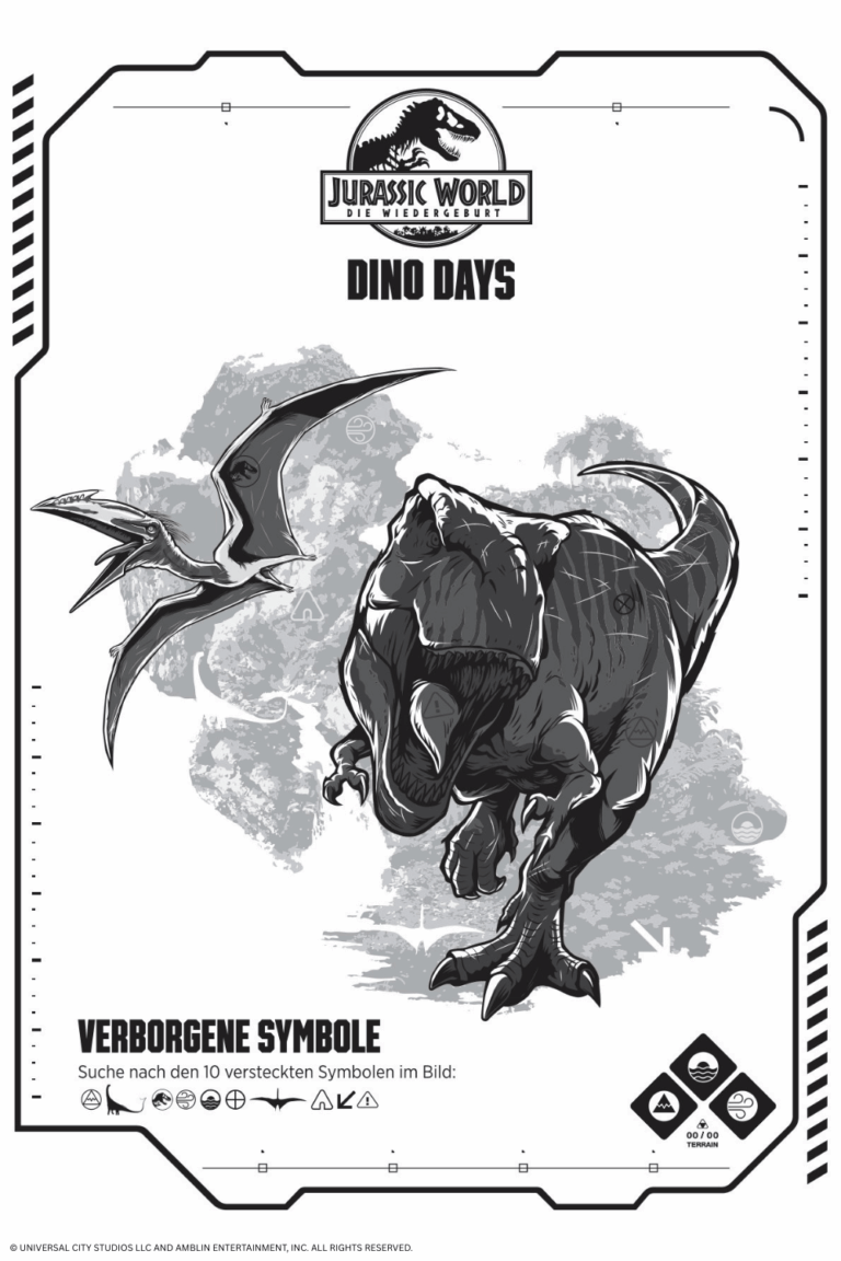 Suchspiel von Jurassic World: Die Wiedergeburt Dino Days