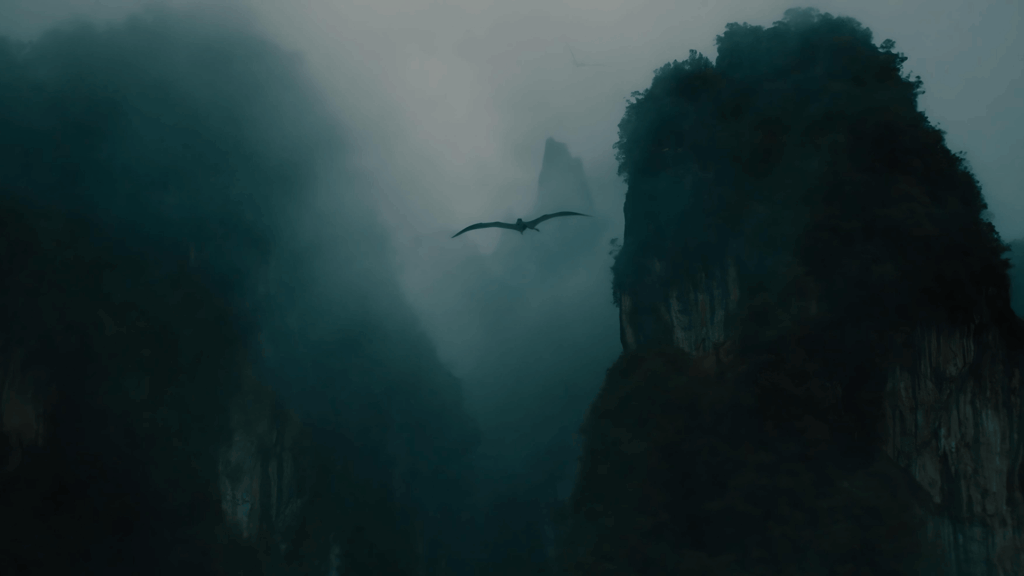 Szenenbild aus dem Kinofilm Jurassic World: Die Wiedergeburt_Quetzalcoatlus