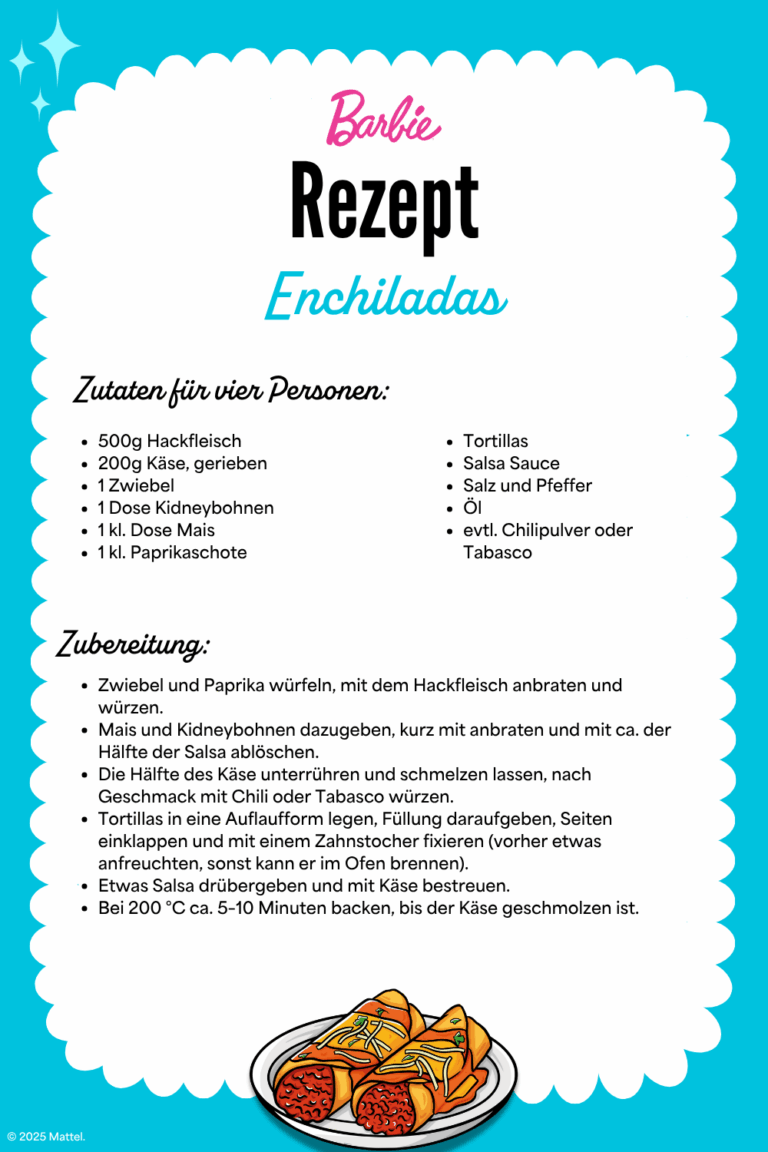 Enchiladas Rezept zum Film "Barbie und Teresa - So schmeckt Freundschaft"