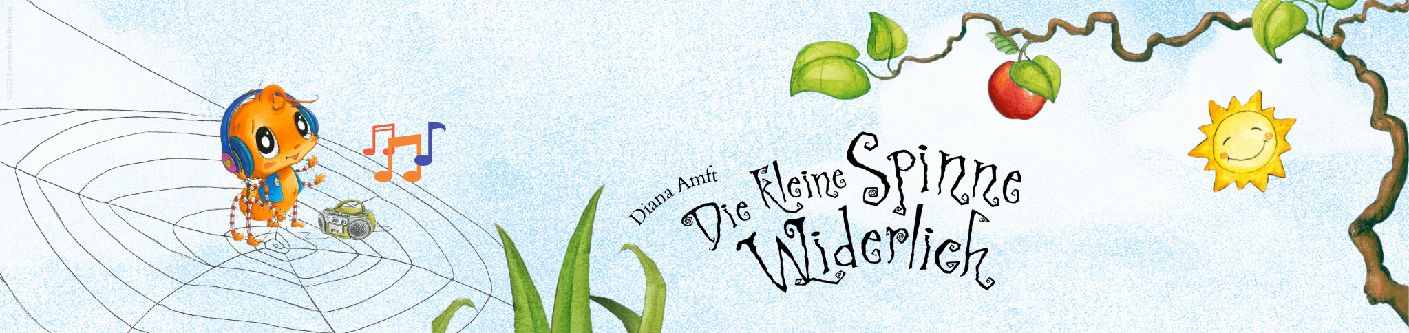 Die kleine Spinne Widerlich Website Banner schmal