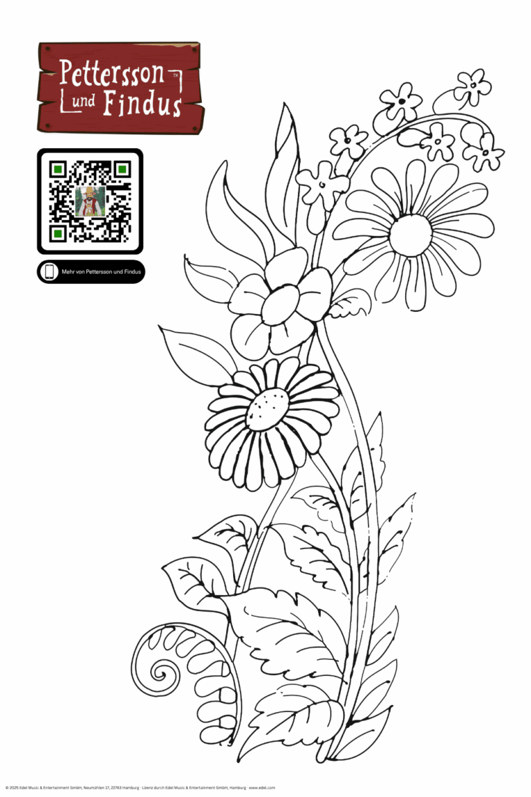 Malvorlage Blumenranke