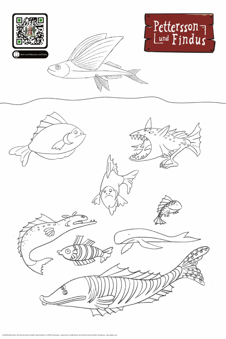 Malvorlage Fische im See