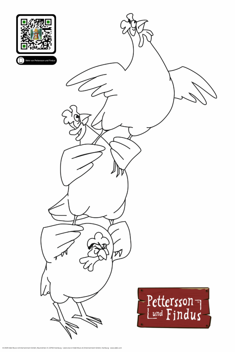 Malvorlage Hühner Räuberleiter