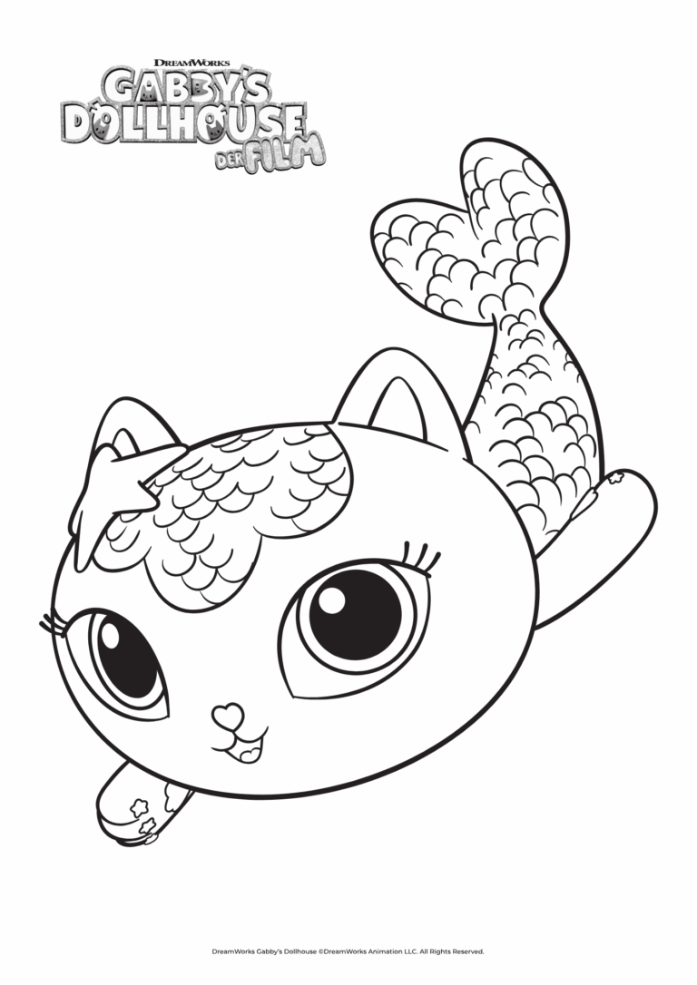 Ausmalbild von Meerkatze schwimmend.