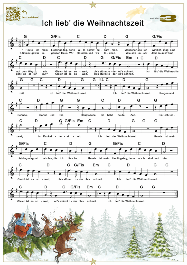 Ich lieb' die Weihnachtszeit Notenblatt