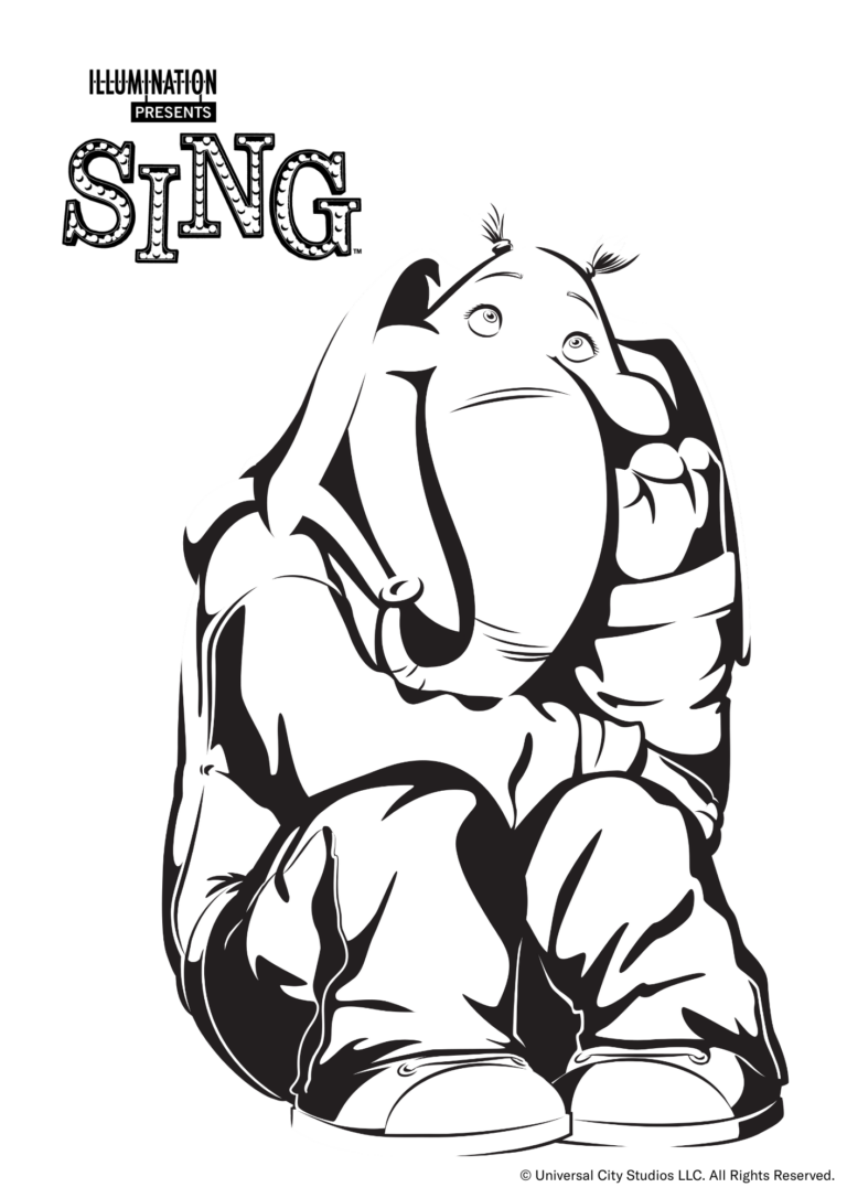 Ausmalbild Meena Cartoon