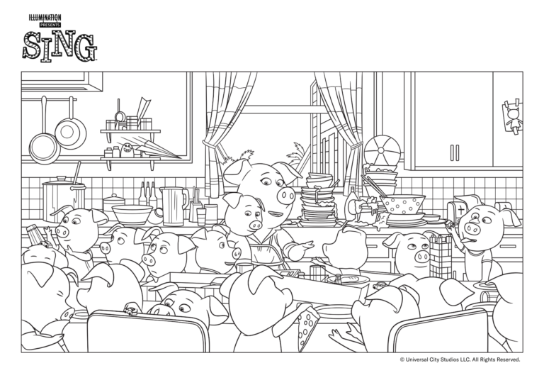 Ausmalbild Rositas Familie