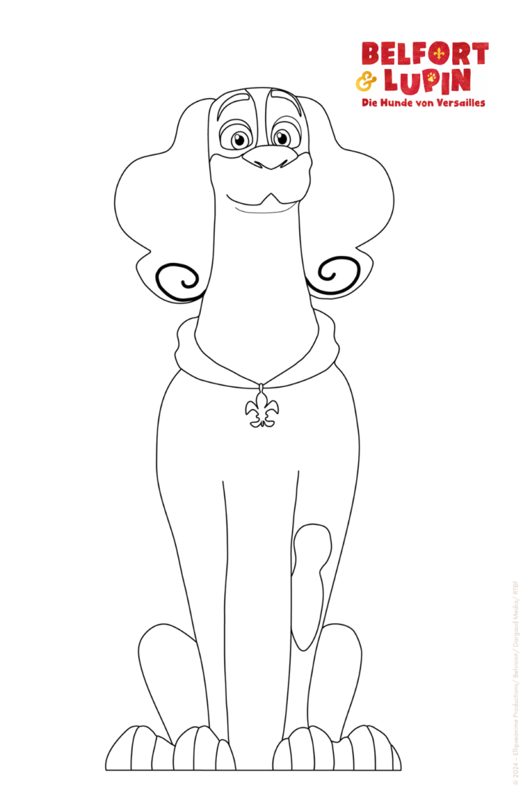 Ausmalbild von dem Charakter Belfort aus der TV-Serie Belfort und Lupin.