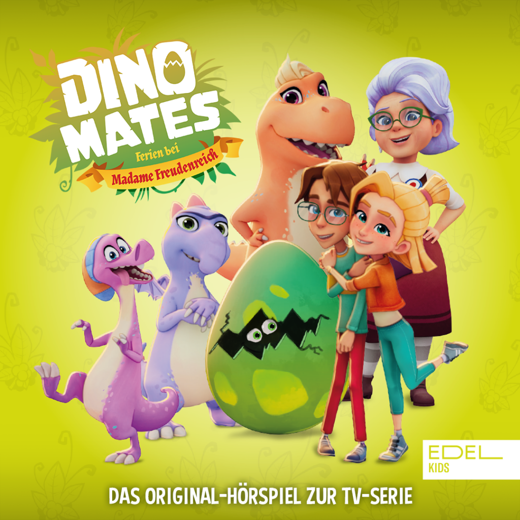 Hörspiel-Cover zum Original-Hörspiel zur TV-Serie "Dino Mates".