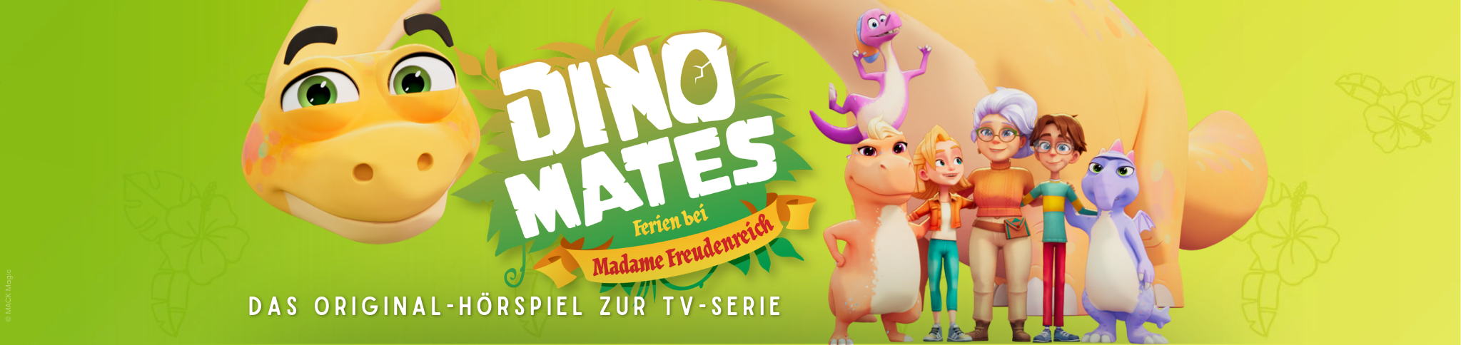 Website Banner zur Kreativwelt von Dino Mates.