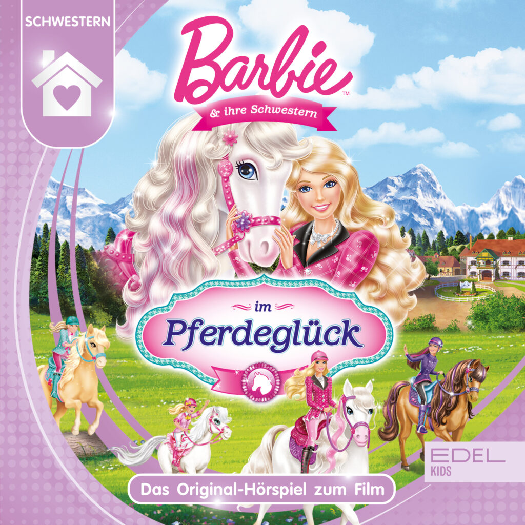 Hörspiel-Cover zum original-Hörspiel "Barbie und ihre Schwestern im Pferdeglück".